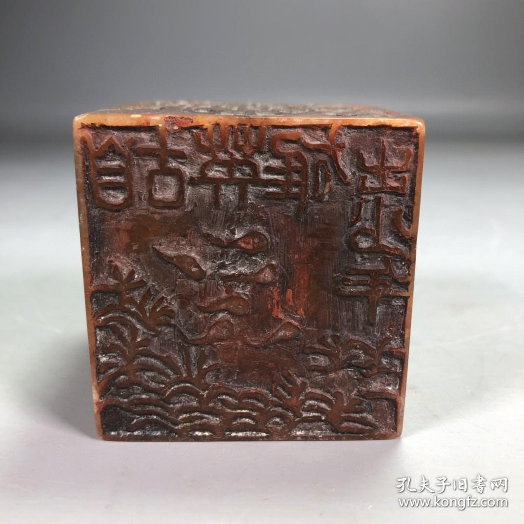 清中期寿山石雕刻六面印章一方